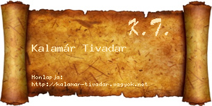 Kalamár Tivadar névjegykártya